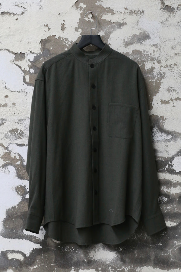 AVIVA JIFEI XUE 25 Autumn and Winter Stand Collar Shirt AJX-FW25-SCS-PWW-Pine